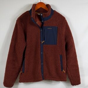 Orvis MAD RIVER JACKET‎ in Ruset Color. Men’s XL. Full Snap Sherpa Jacket